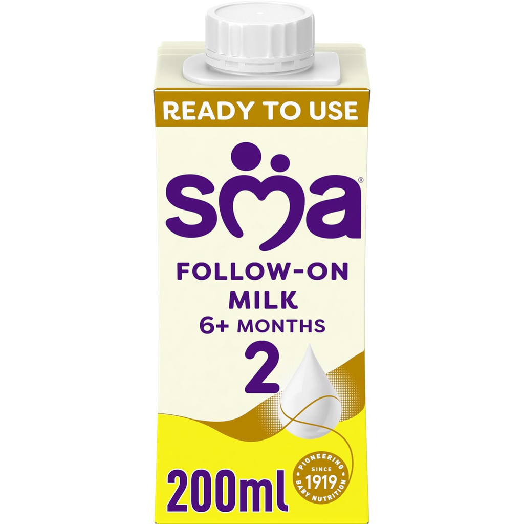 SMA PRO Follow On Baby Milk Ready To Drink, 6 Months+, 200ml (Pack of 12)