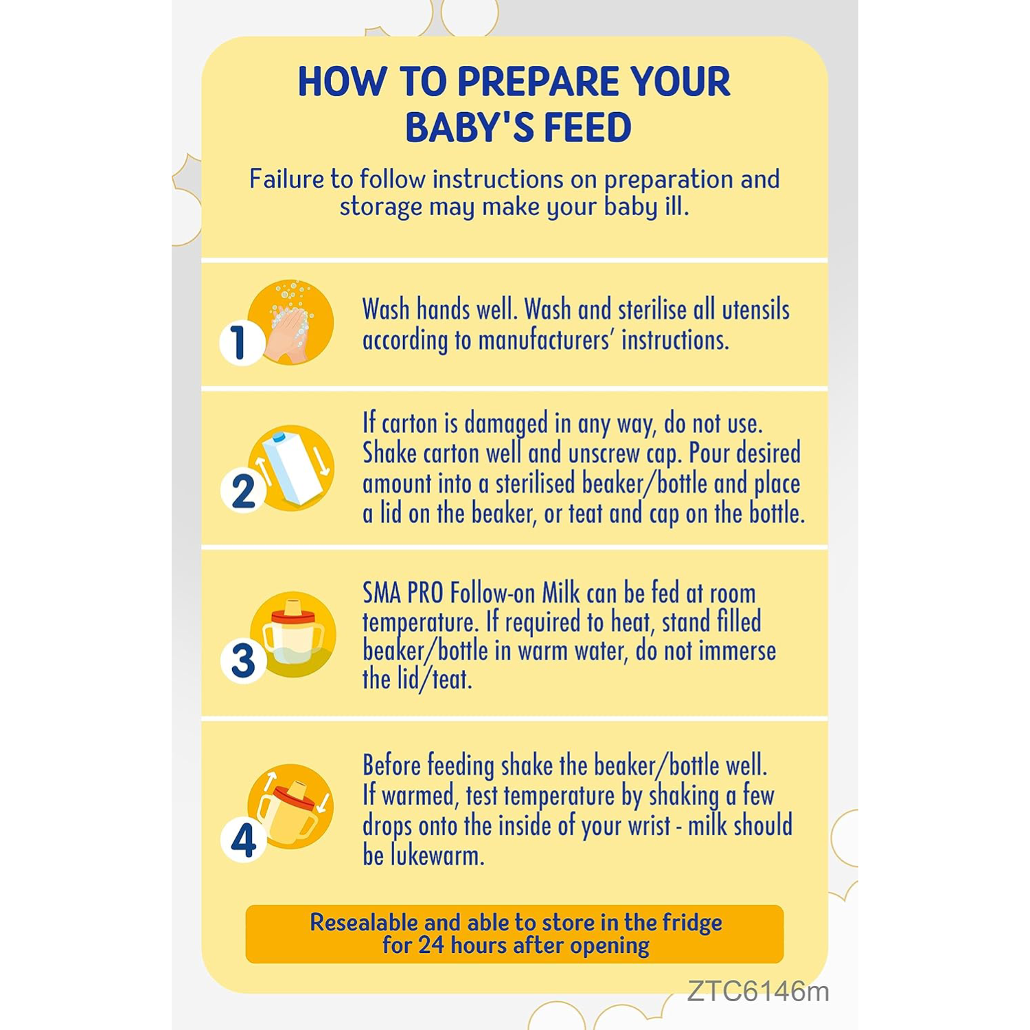 SMA PRO Follow-on Baby Milk Ready to Use, 6-12 Months, 200ml (Pack of 60)