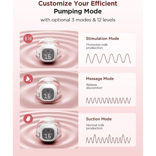 Haokoo Electric Wearable Breast Pump, Hands-Free & Ultra Quiet 40dB