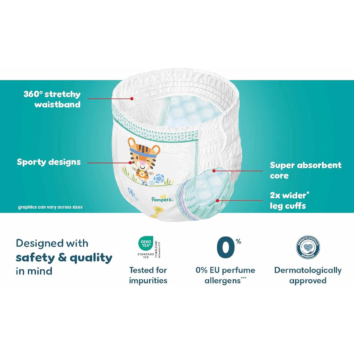 Pampers Baby-Dry Nappy Pants Size 9 (19kg+) - 108 Pack