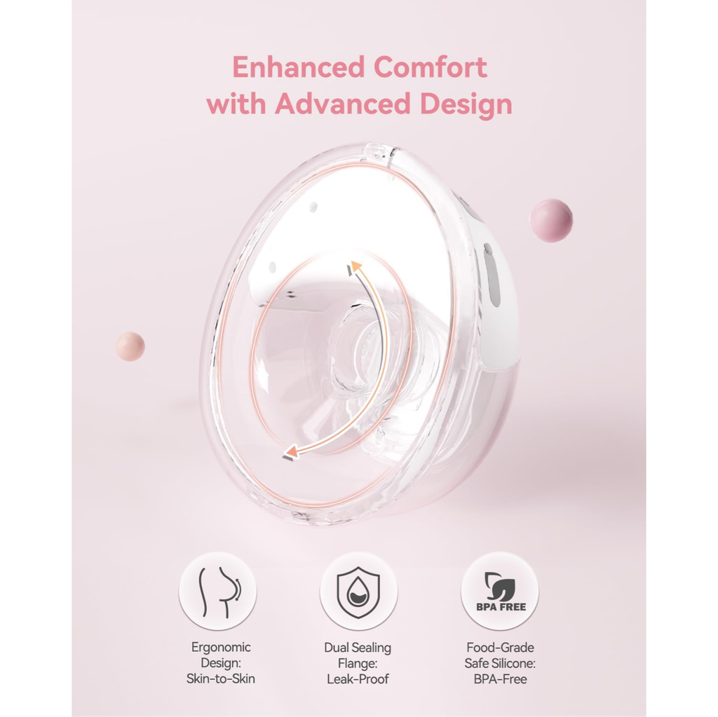KISSBOBO K5 Electric Wearable Breast Pump, Hands-Free with 19 Levels & 4 Modes, Beige (2 Pack)