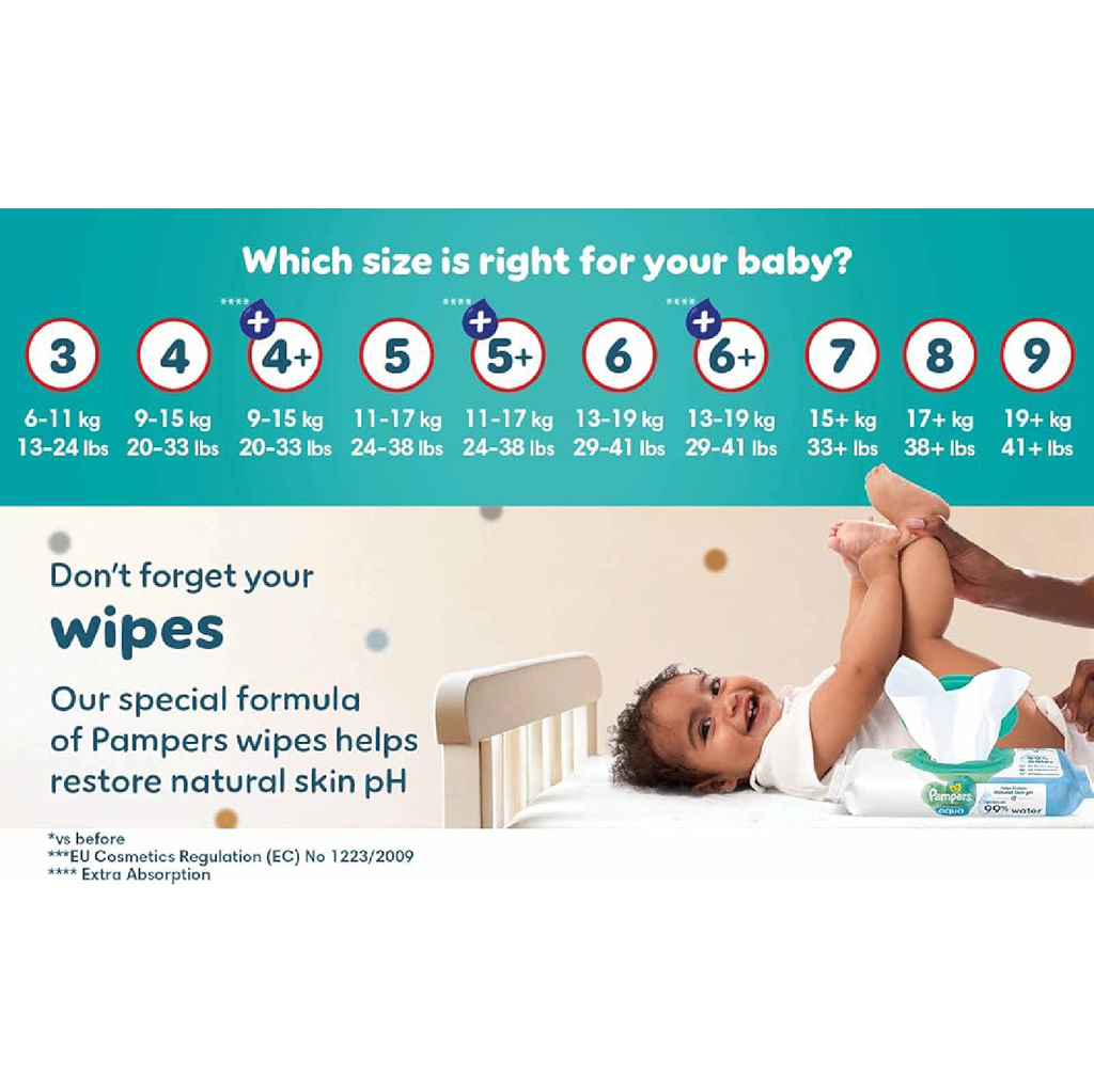Pampers Baby-Dry Nappy Pants Size 9 (19kg+) - 108 Pack