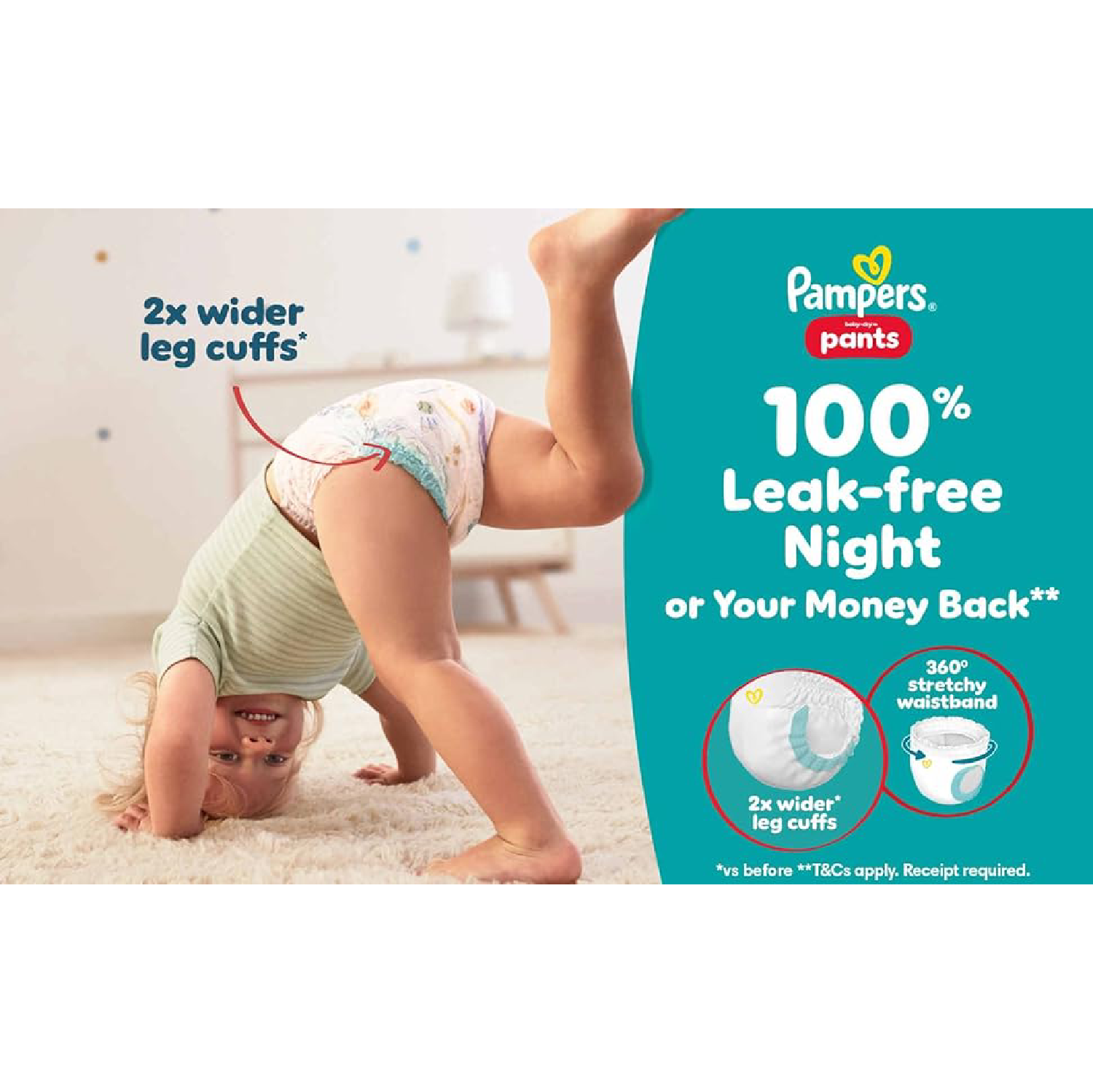 Pampers Baby-Dry Nappy Pants Size 9 (19kg+) - 108 Pack