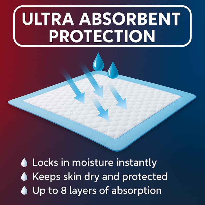 Easy Care Solutions Disposable Incontinence Bed Pads, 40 x 60 cm (Pack of 100)