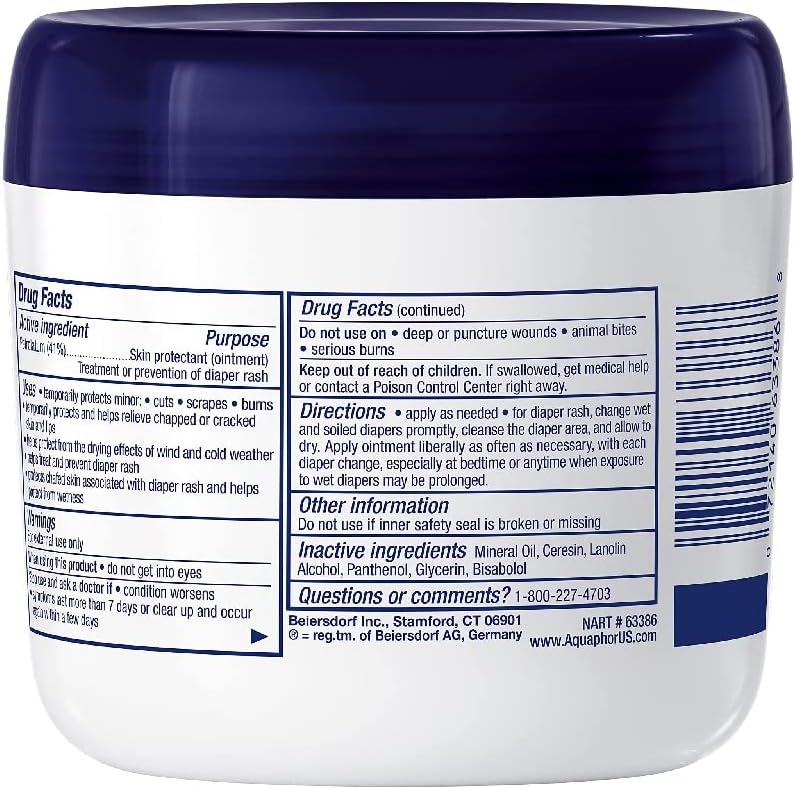 Aquaphor Baby Healing Ointment for Dry or Cracked Skin, 14 Oz Jar