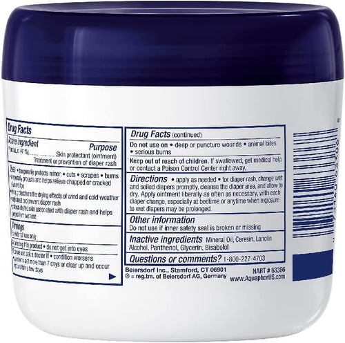 Aquaphor Baby Healing Ointment for Dry or Cracked Skin, 14 Oz Jar