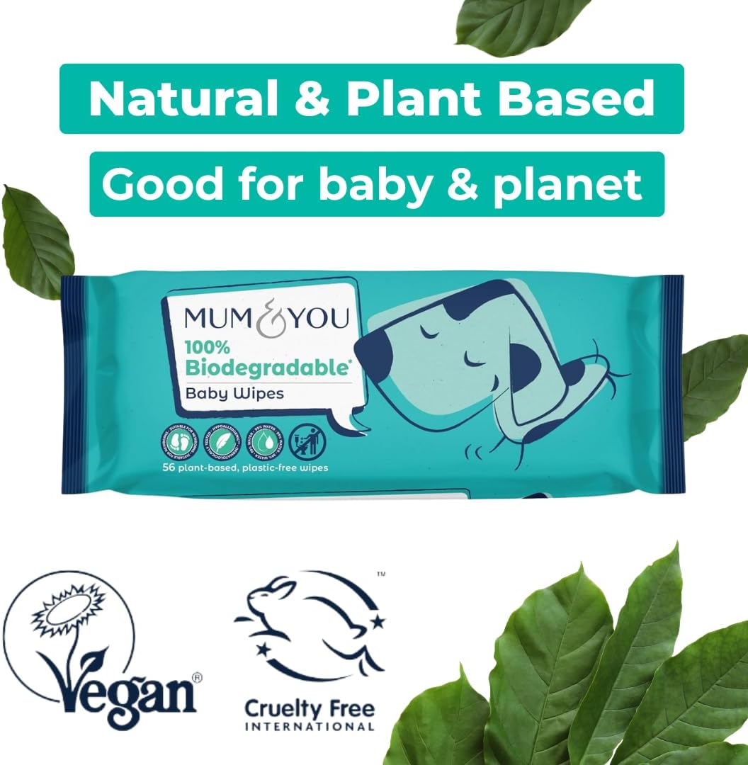 Mum & You Baby Wipes Multipack - Biodegradable, 672 Count (12 Packs)