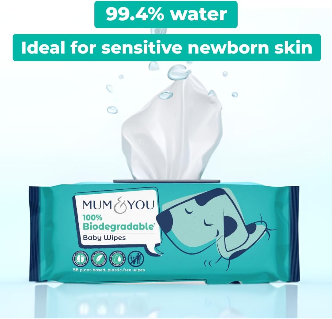 Mum & You Baby Wipes Multipack - Biodegradable, 672 Count (12 Packs)