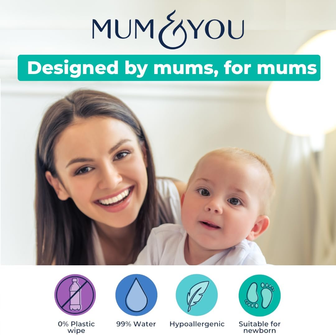 Mum & You Baby Wipes - Biodegradable, 336 Count (6 Packs)