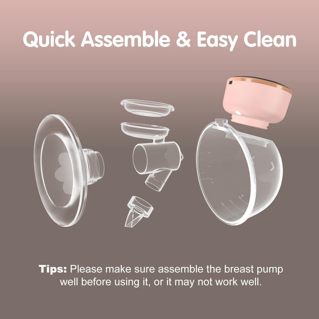 MOMAINI Wearable Breast Pump, Hands-Free & Ultra Quiet with 3 Modes & 9 Levels
