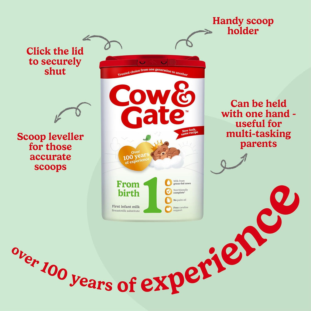 Cow & Gate First Baby Milk Formula, From Birth, 800g (Pack of 3)