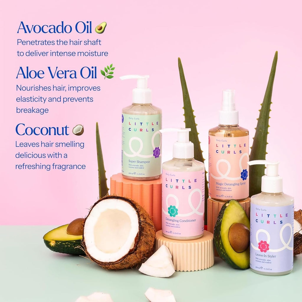 Only Curls Little Curls Super Shampoo & Detangling Conditioner Bundle, 200ml x2
