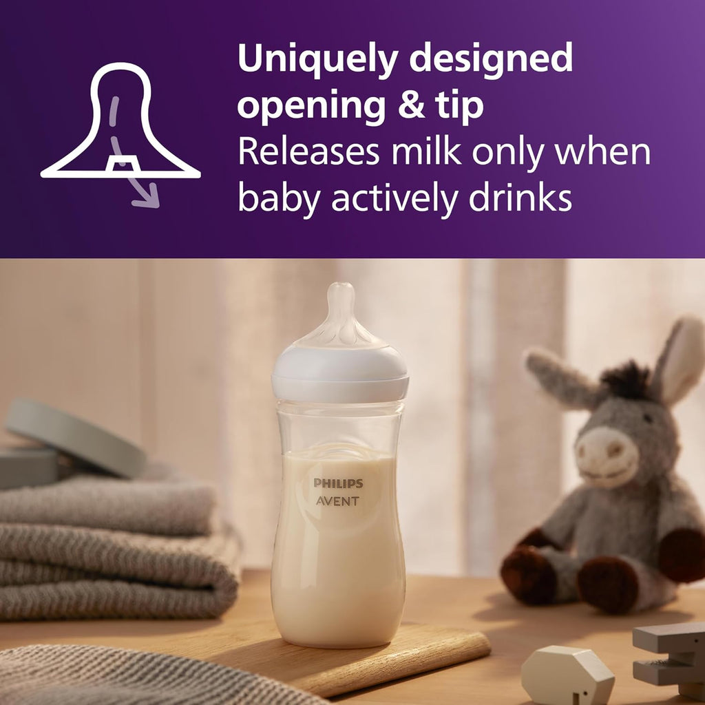 Philips AVENT Natural Baby Bottle with Natural Response Teat, 330ml (Pack of 2) - Model SCY906/02
