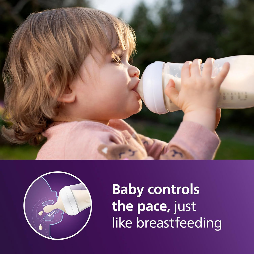 Philips AVENT Natural Baby Bottle with Natural Response Teat, 330ml (Pack of 2) - Model SCY906/02