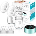 PiAEK Electric Breast Pump, Dual Rechargeable with 3 Modes & 10 Levels