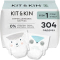 Kit & Kin Premium Baby Nappies Size 1 Newborn (2-5kg) - 304 Pack