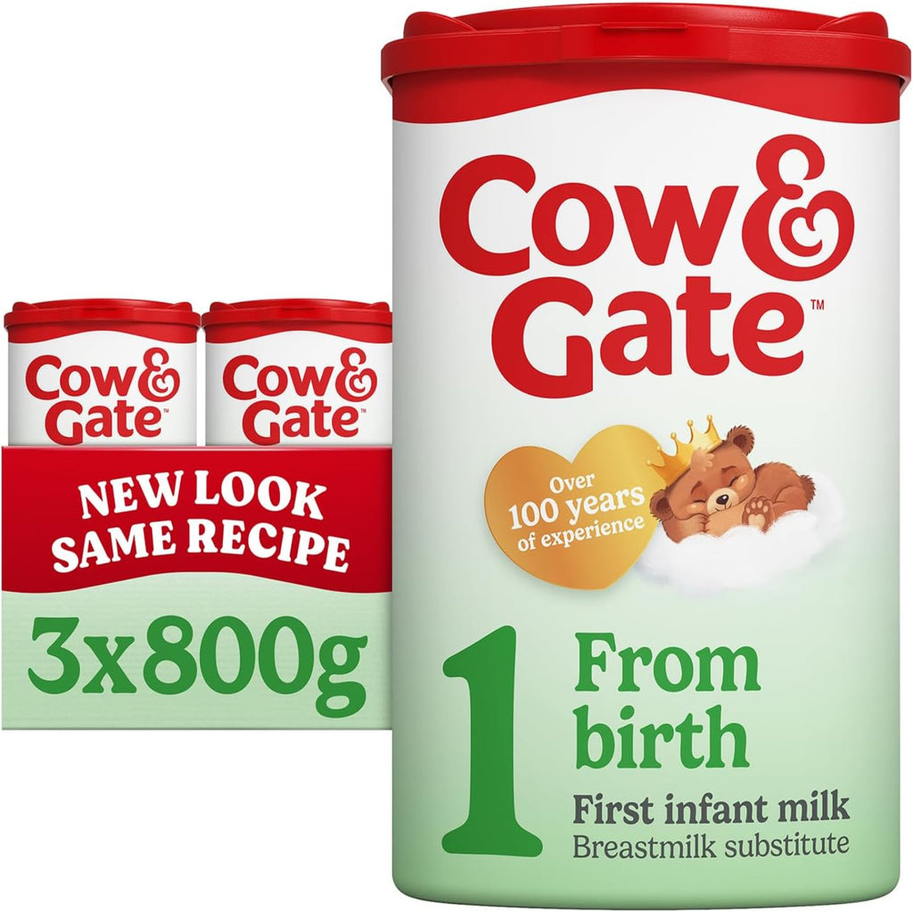 Cow & Gate First Baby Milk Formula, From Birth, 800g (Pack of 3)