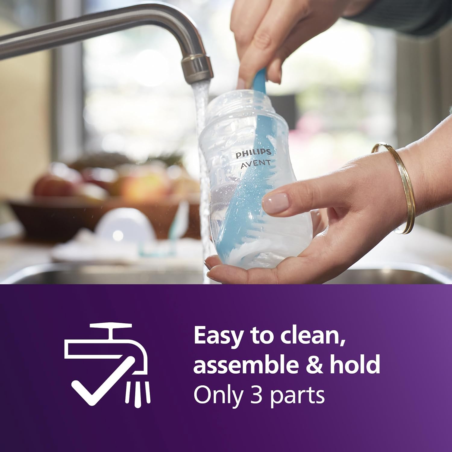Philips Avent Natural Response Baby Bottle, 125ml (Pack of 2) - Model SCY900/02
