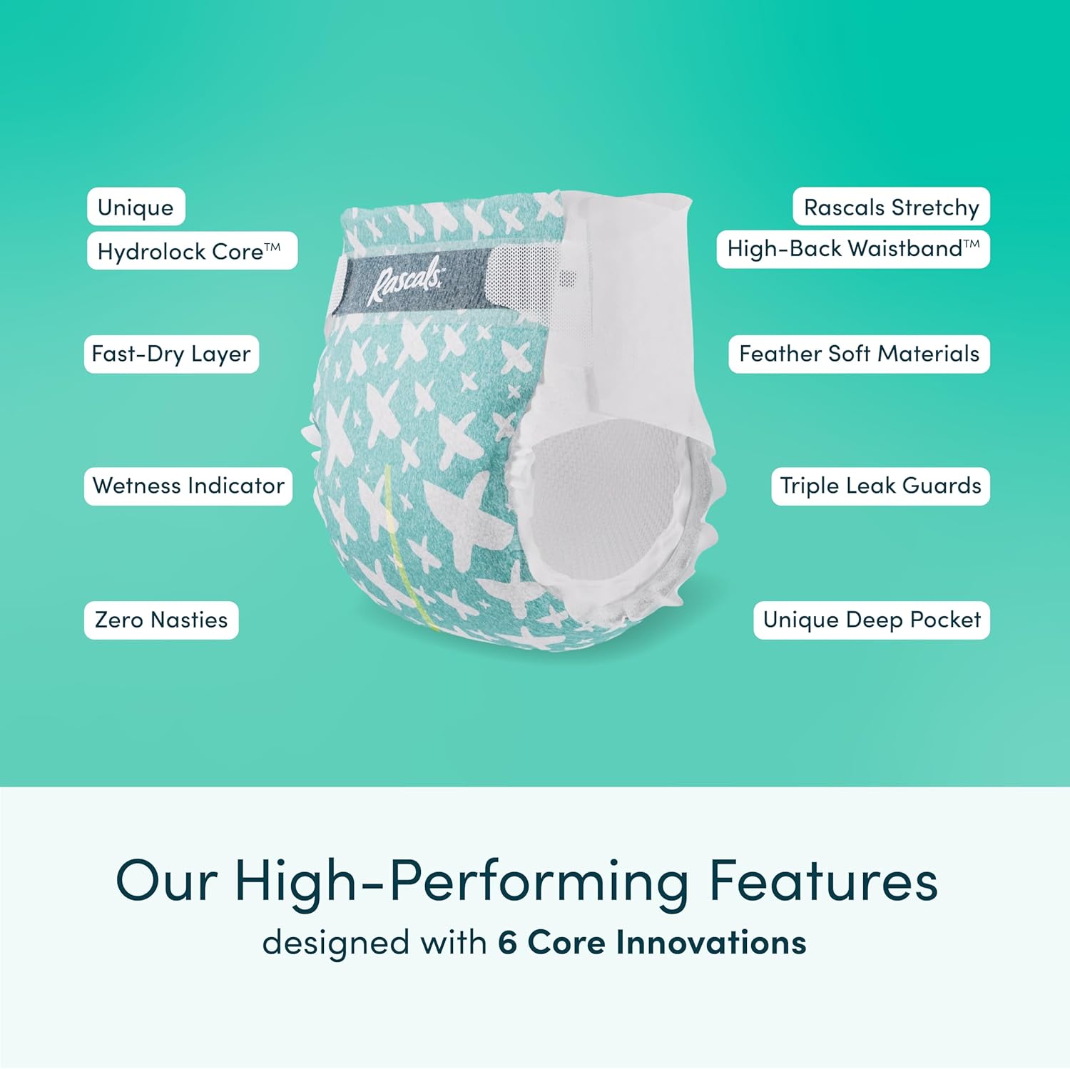 Rascals Premium Nappies Size 5 - 232 Pack