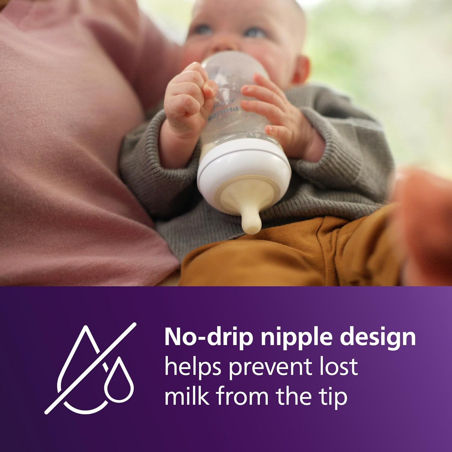 Philips AVENT Natural Baby Bottle with Natural Response Teat, 330ml (Pack of 2) - Model SCY906/02