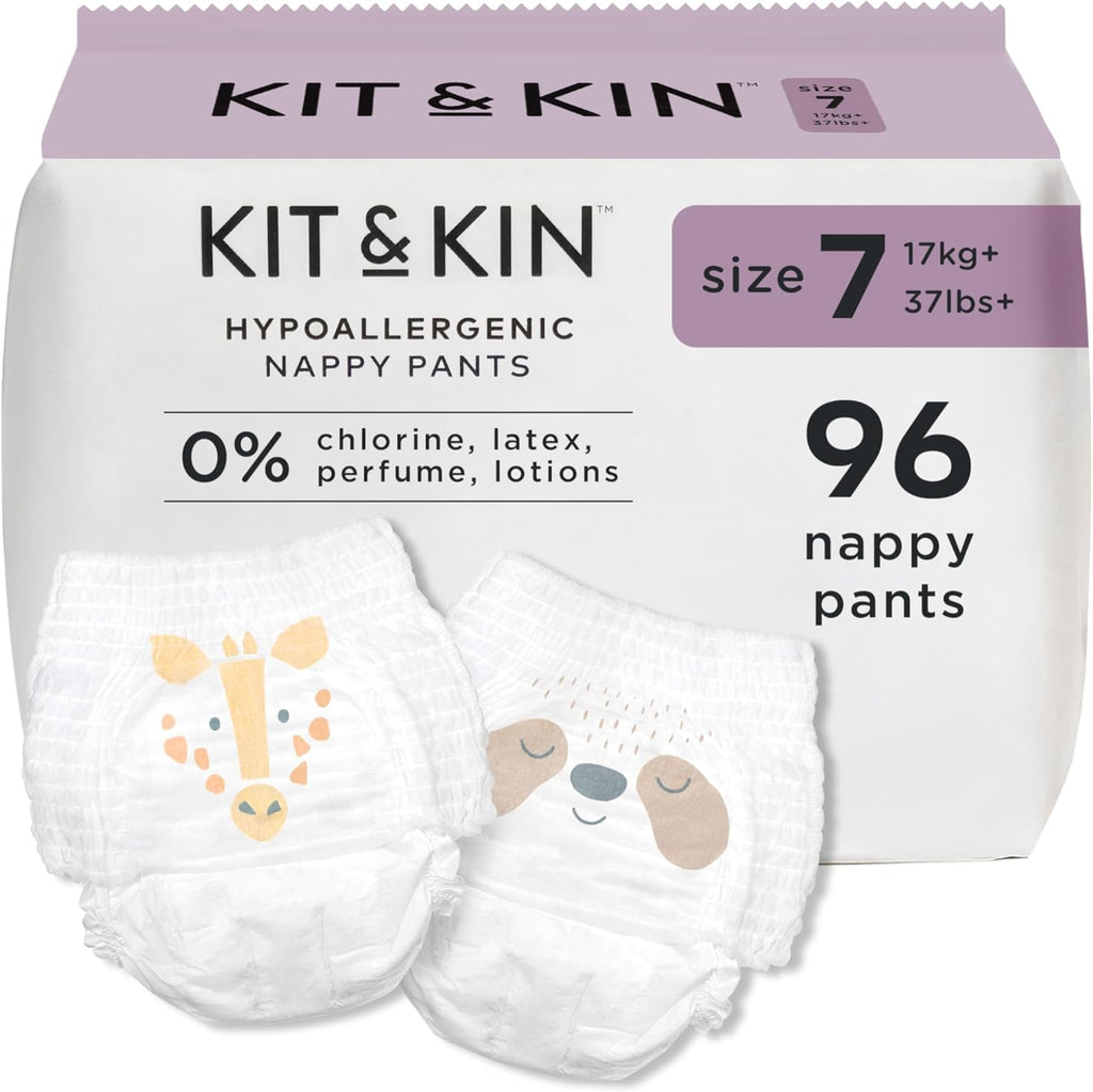 Kit & Kin Premium Nappy Pants Size 7 (17kg+) - 96 Pack