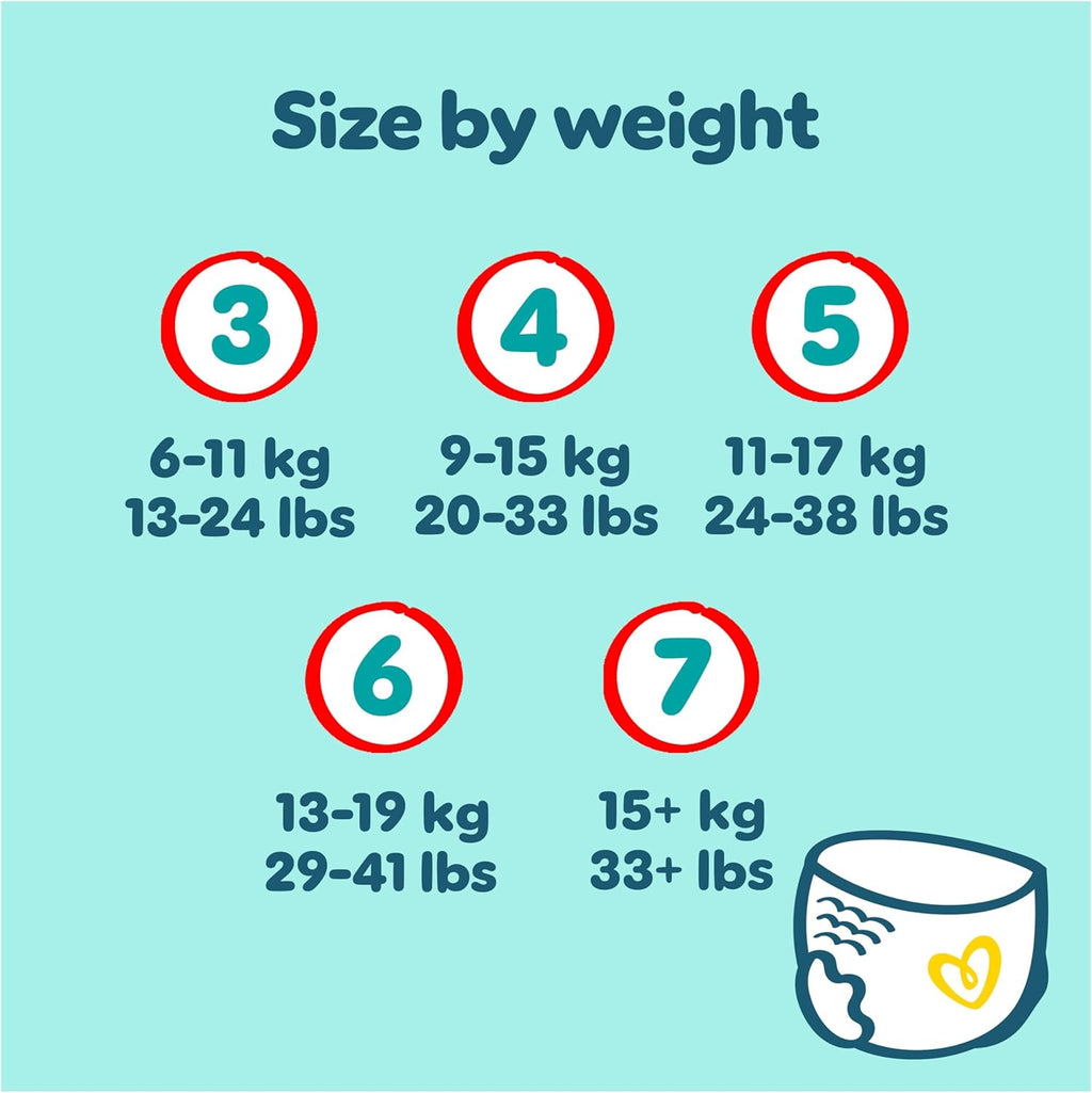 Pampers Premium Protection Nappy Pants Size 5 (11-17kg) - 144 Pack + Harmonie Aqua Wipes