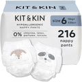 Kit & Kin Premium Nappy Pants Size 6 (15kg+) - 216 Pack