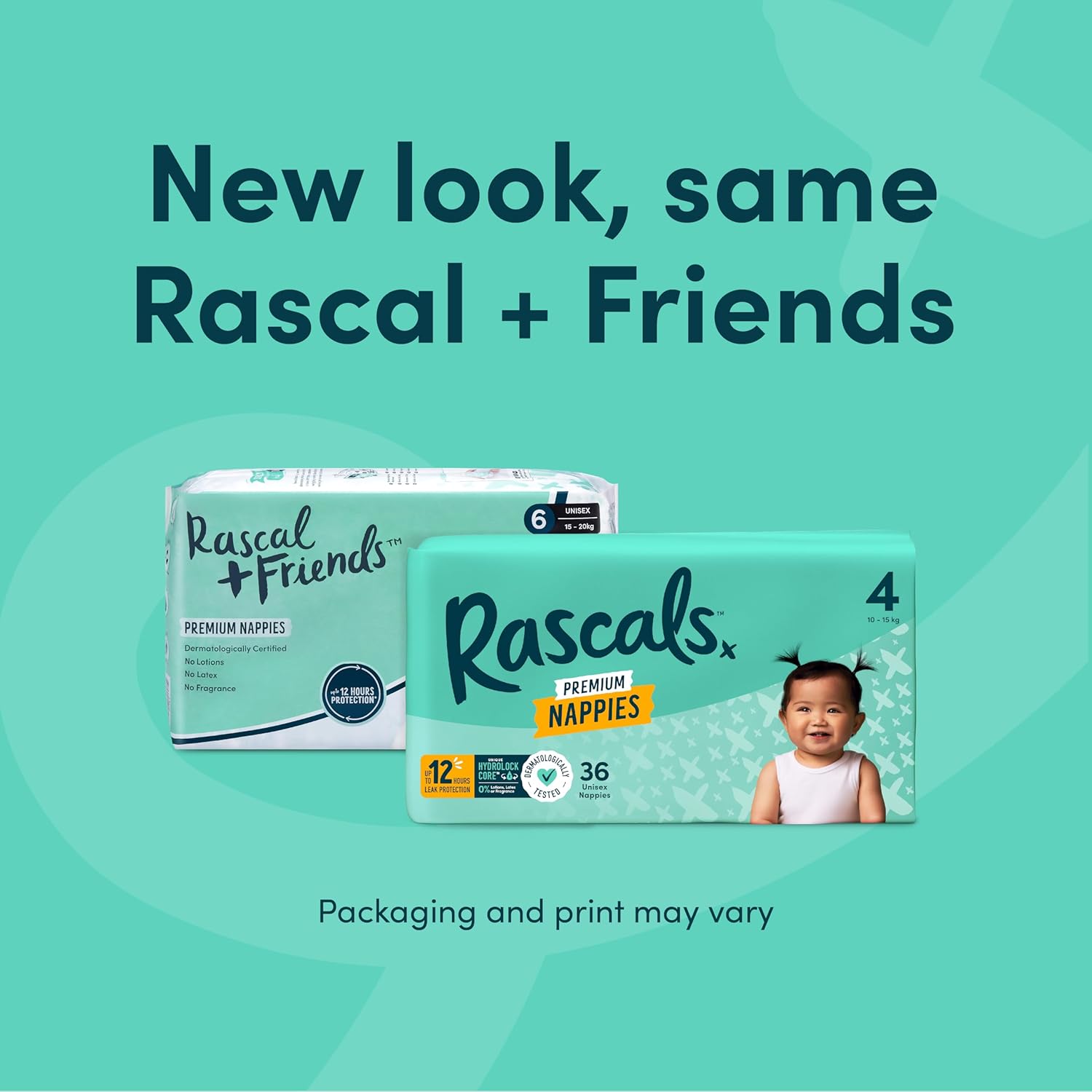 Rascals Premium Nappies Size 7 - 184 Pack