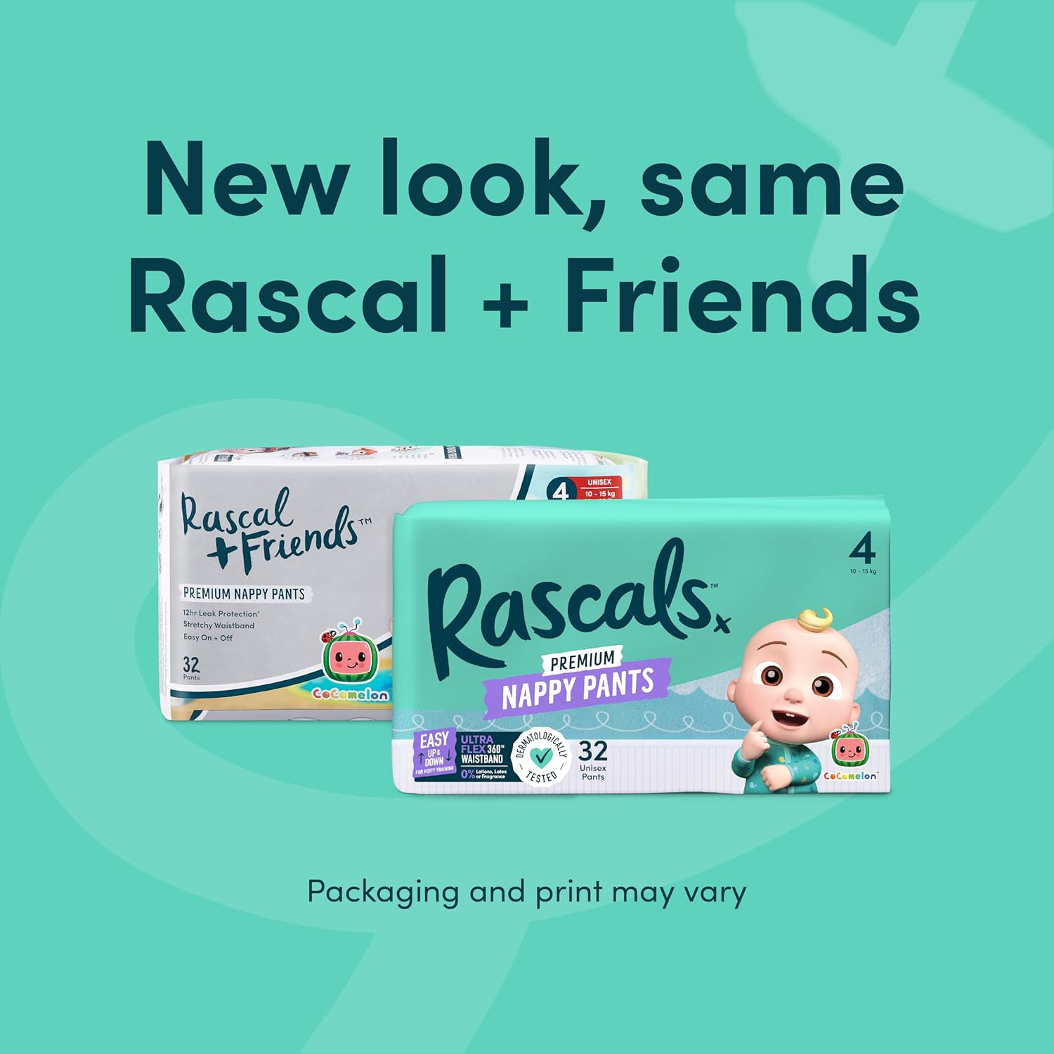 Rascals CoComelon Nappy Pants Size 7 - 152 Pack