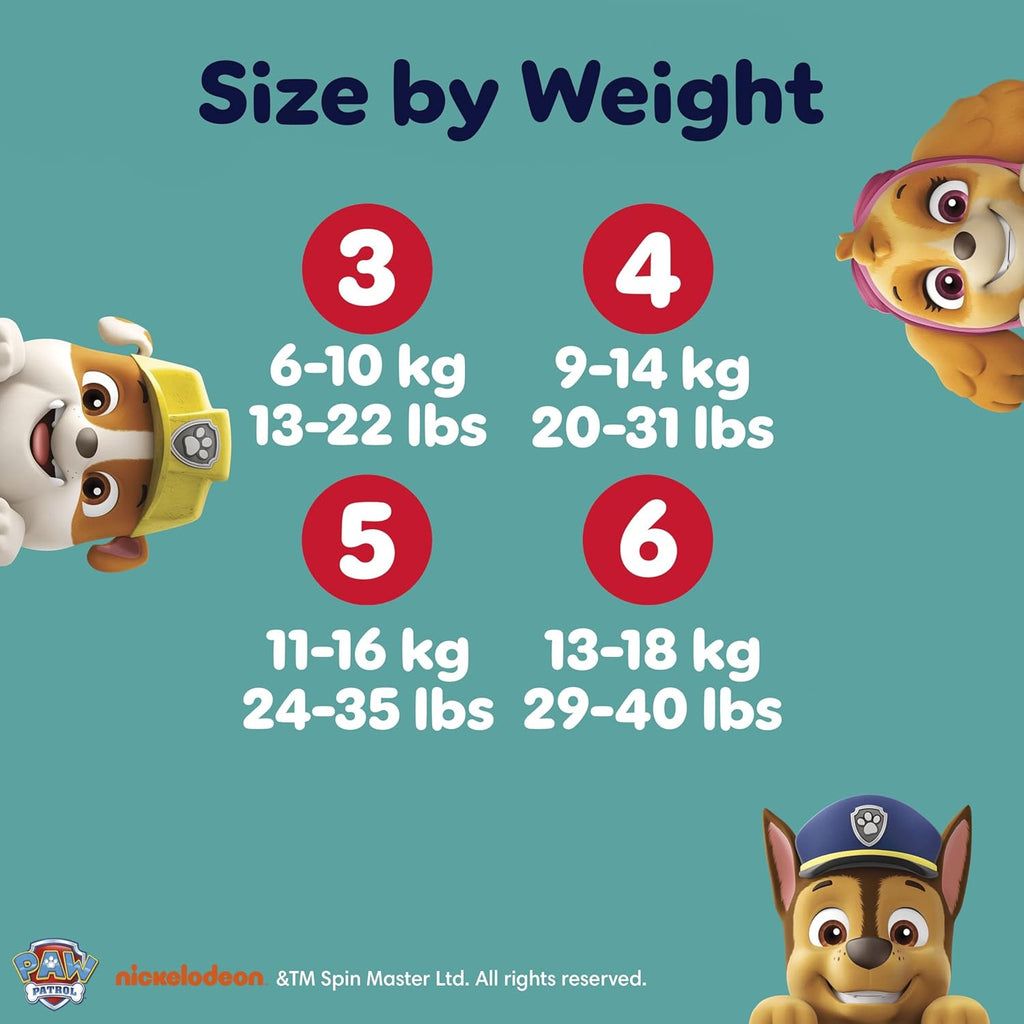 Pampers Baby-Dry Paw Patrol Size 6 Nappies (13-18kg) - 164 Pack