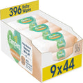 Pampers Harmonie Protect & Care Baby Wipes, 396 Count (9 Packs), Plastic Free