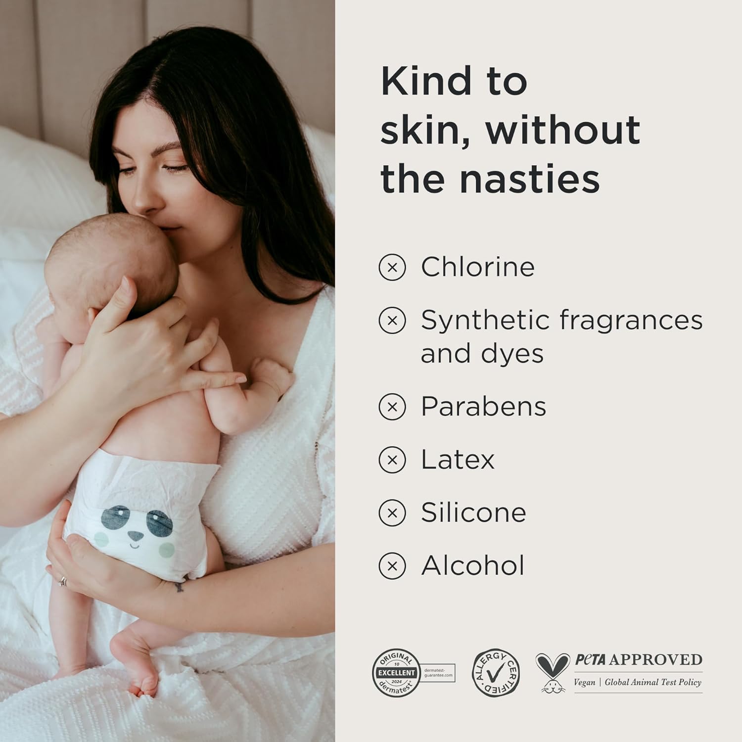 Kit & Kin Premium Baby Nappies Size 1 Newborn (2-5kg) - 152 Pack