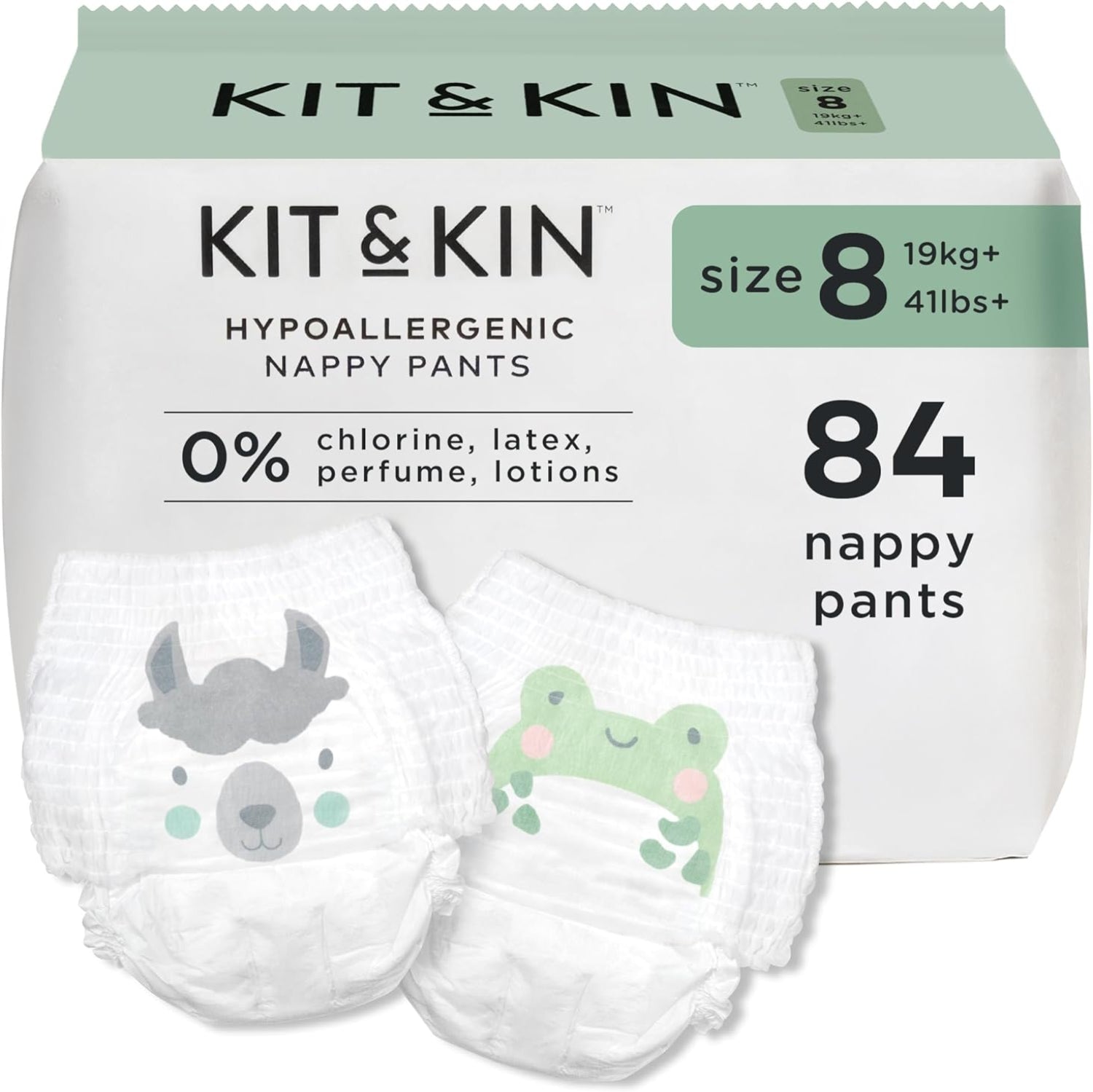 Kit & Kin Premium Nappy Pants Size 8 (19kg+) - 84 Pack