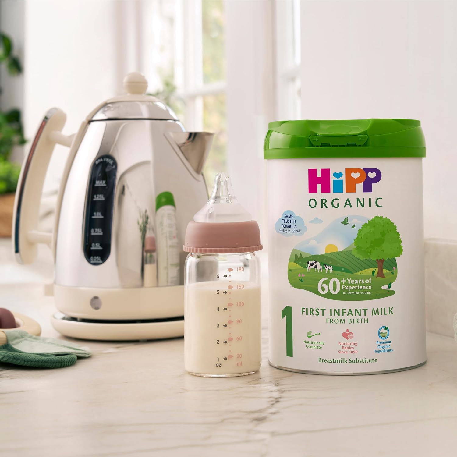 HiPP Organic 1 First Infant Baby Milk Powder Formula, 800g (Pack of 6)