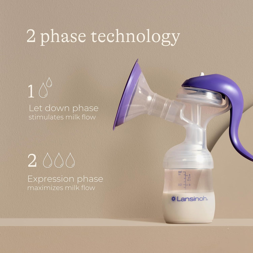 Lansinoh Manual Breast Pump with ComfortFit Breast Cushion