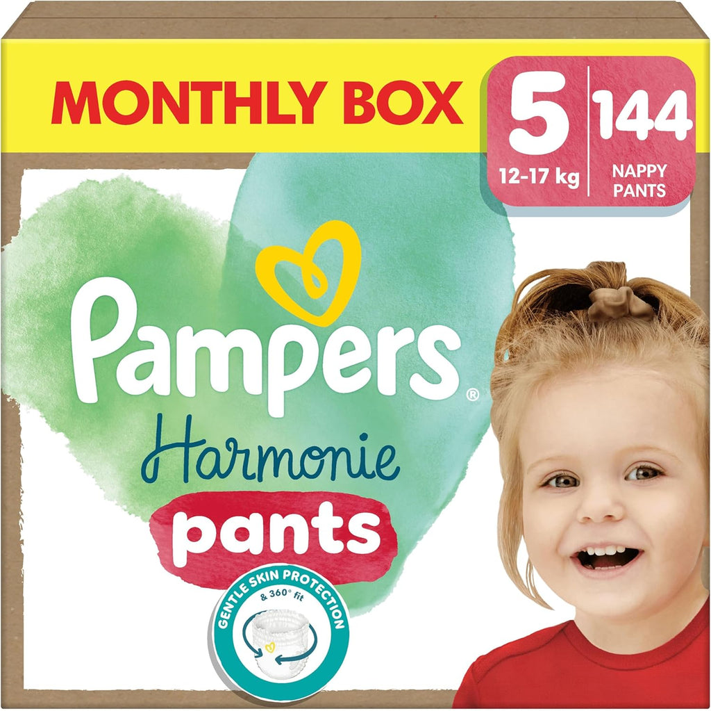 Pampers Harmonie Nappy Pants Size 5 (12-17kg) - 144 Pack