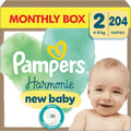 Pampers Harmonie Nappies Size 2 - 204 Nappies Monthly Pack (4kg-8kg)