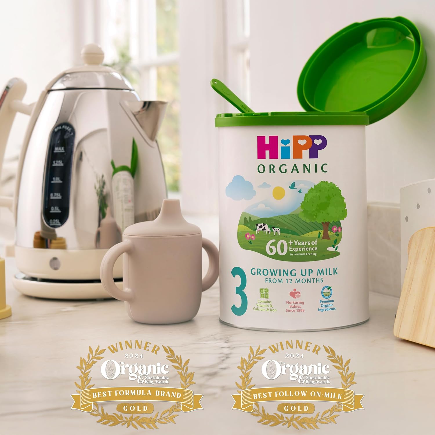 HiPP Organic 3 Growing Up Baby Milk Powder Formula, 800g (Pack of 6)