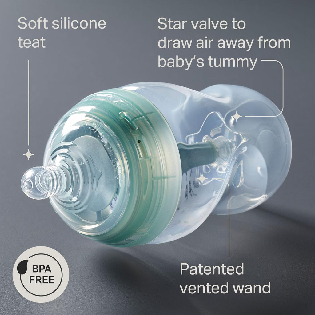 Tommee Tippee Advanced Anti-Colic Baby Bottles for 0m+, 260ml (Pack of 3)