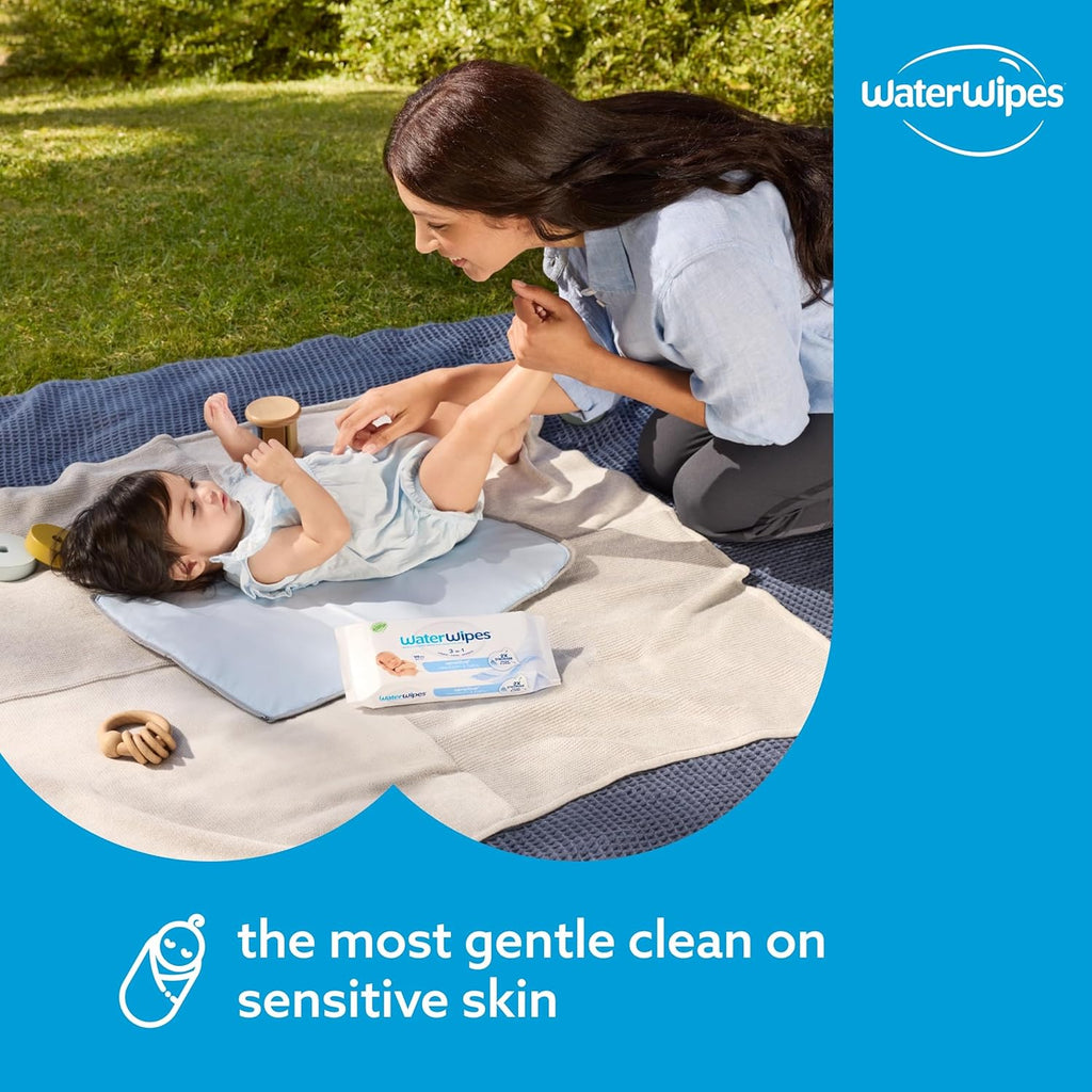 WaterWipes Sensitive+ Newborn & Baby Wipes, 1080 Count (18 Packs)