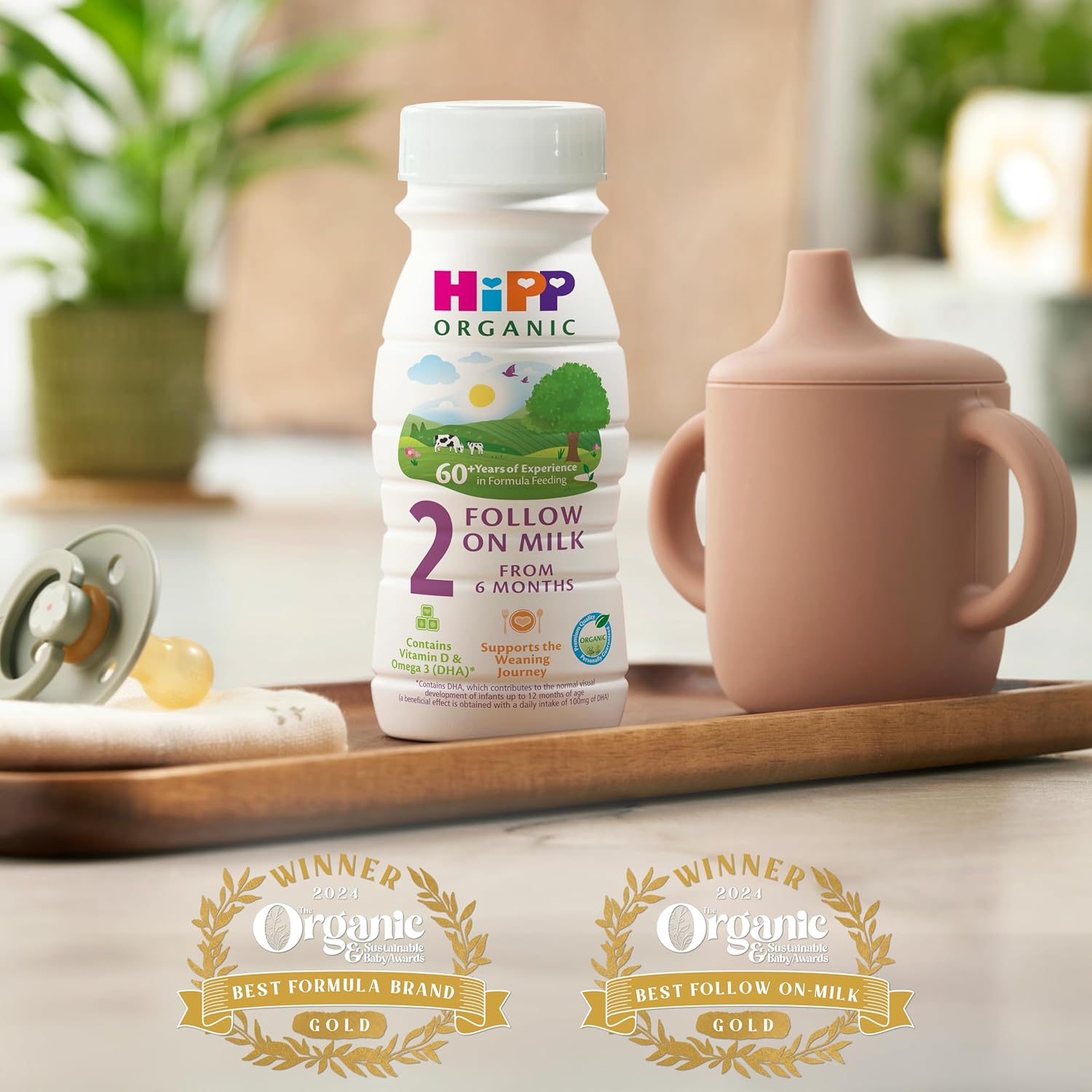 HiPP Organic 2 Follow On Baby Milk Ready to Feed, 200ml (Pack of 8)