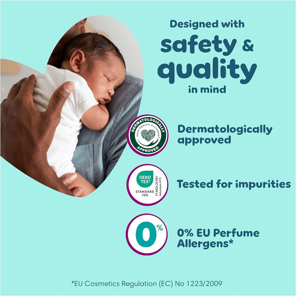 Pampers Premium Protection Size 5 Nappies (11-16kg) - 152 Pack + Harmonie Aqua Wipes