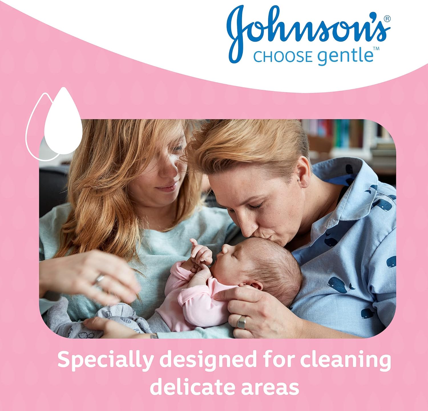 Johnson's Baby Cotton Pads, 600 Count (Pack of 12 x 50)