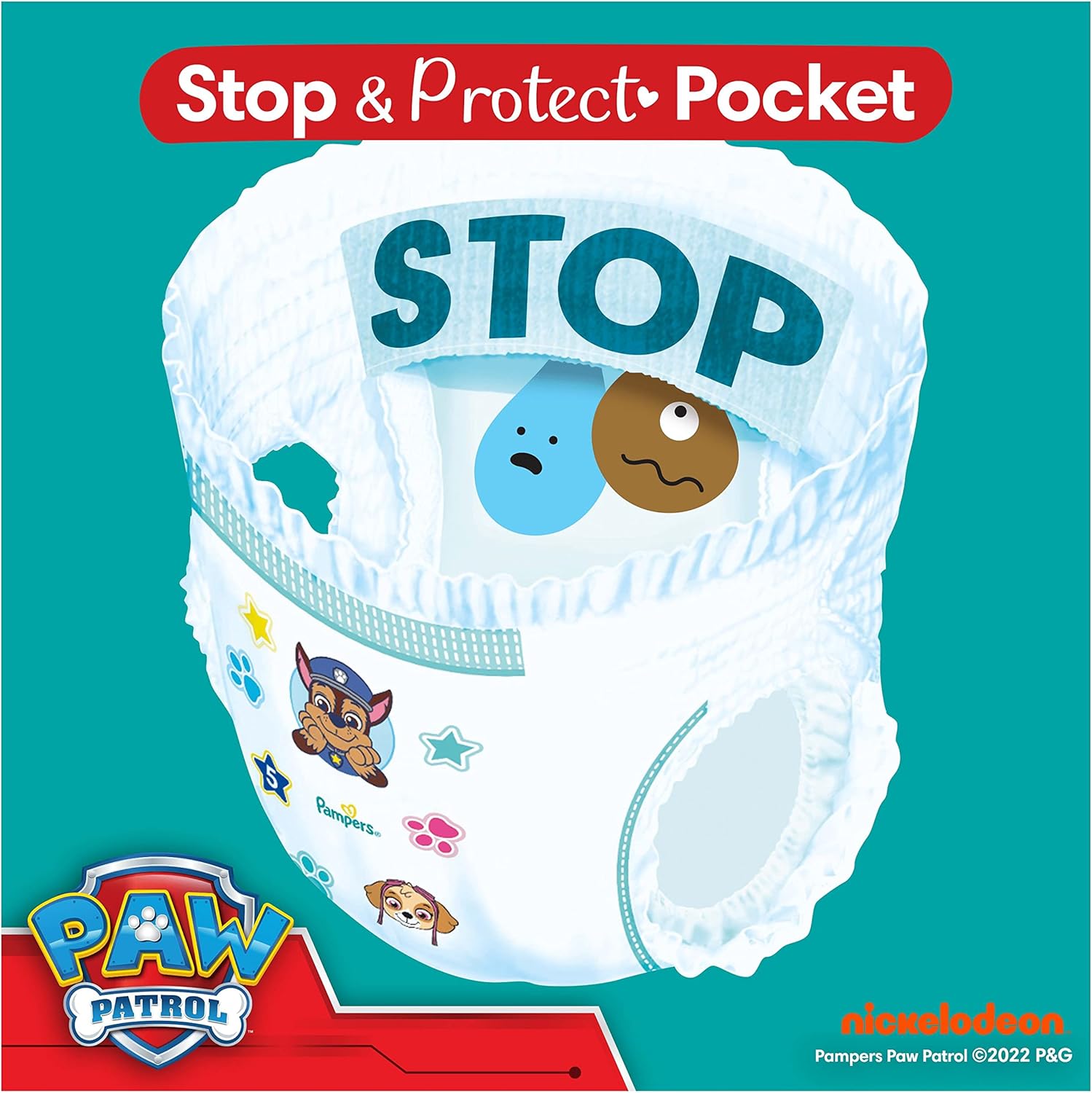 Pampers Baby-Dry Nappy Pants Paw Patrol Size 4 (9-15kg) - 180 Pack