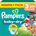 Pampers Baby-Dry Paw Patrol Size 3 Nappies (6-10kg) - 234 Pack