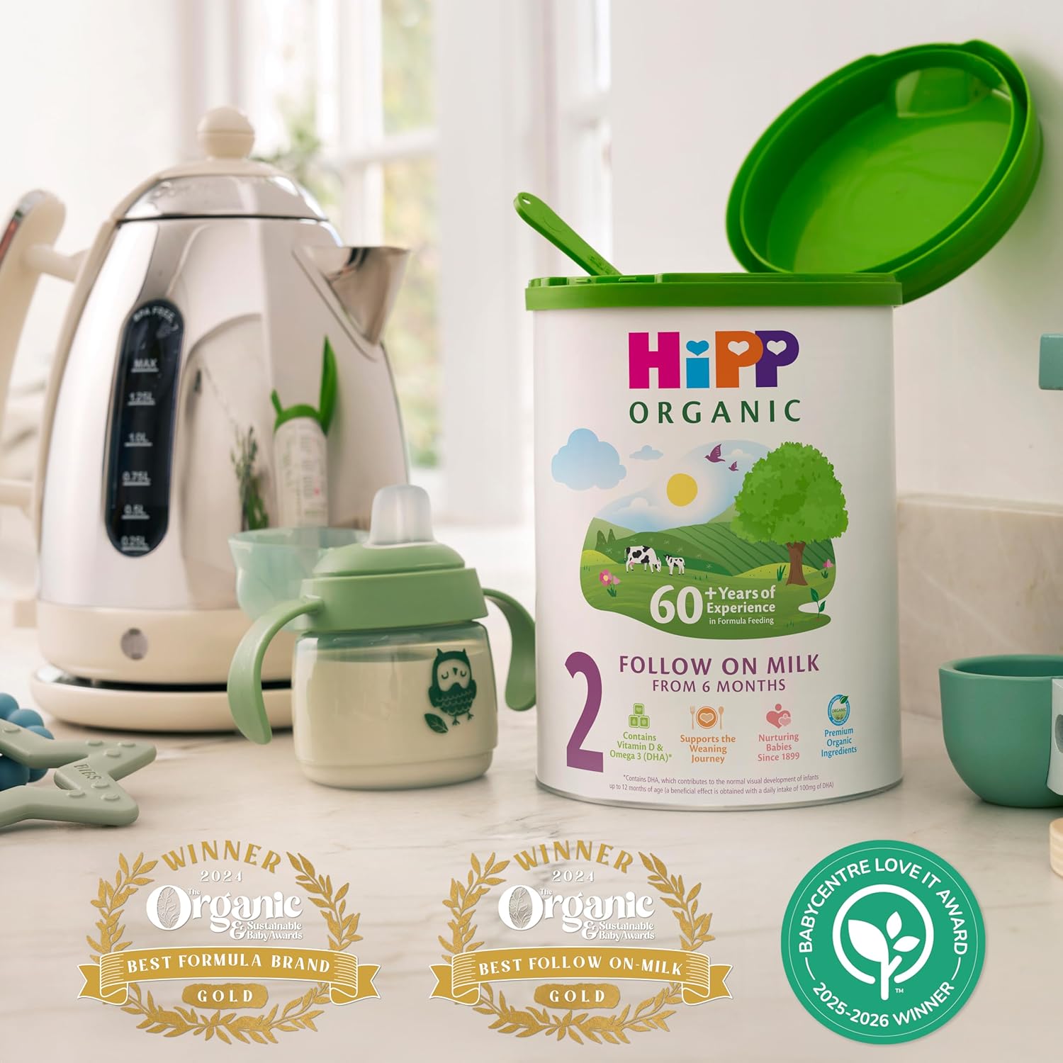 HiPP Organic 2 Follow On Baby Milk Powder Formula, 800g (Pack of 6)