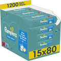 Pampers Fresh Clean Baby Wipes, 1200 Count (15 Packs)