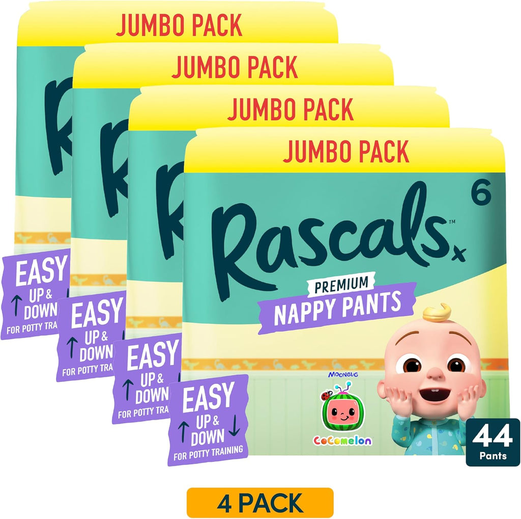Rascals CoComelon Nappy Pants Size 6 - 176 Pack