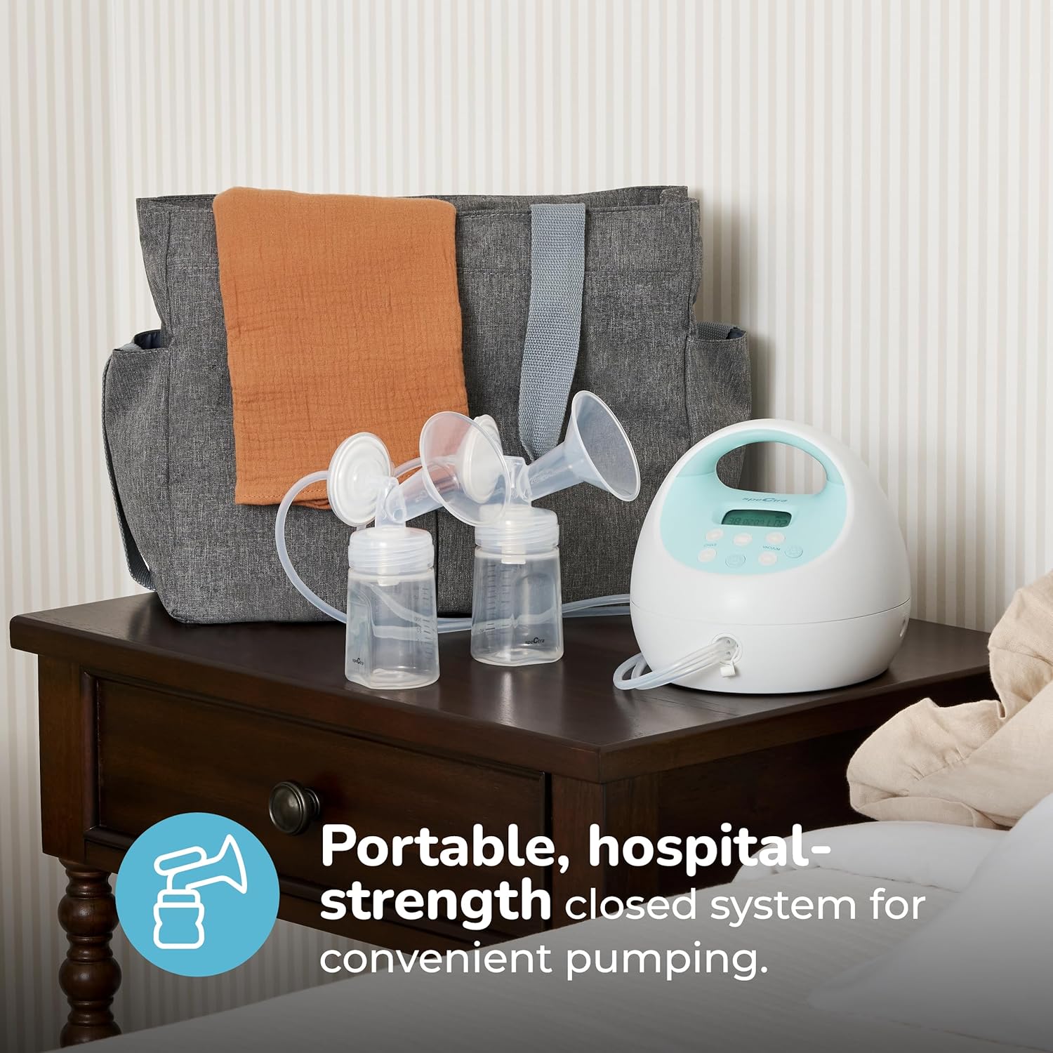 Spectra S1 Plus Double Electric Pump – Rechargeable, Portable, Blue, Includes Accessories