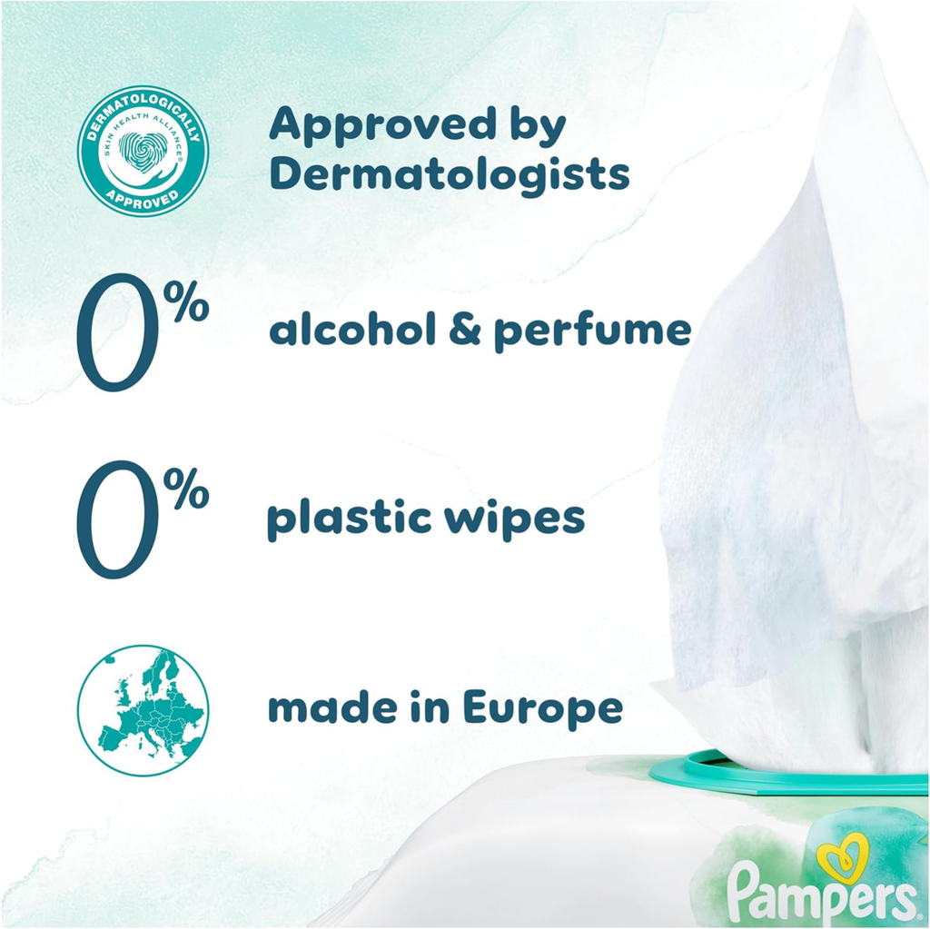 Pampers Harmonie Aqua Baby Wipes - 1152 Wipes (24 x 48 Pack)